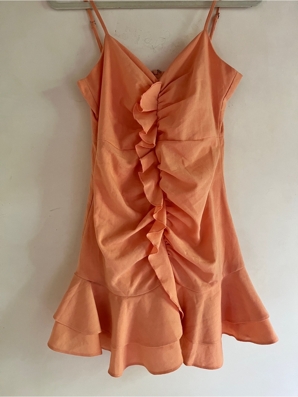 Runaway the Label Apricot Linen Mini Sundress